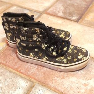 Boys Vans Mummy Snoopy High Top Sneakers, Peanuts, Size 13, Glow in the Dark